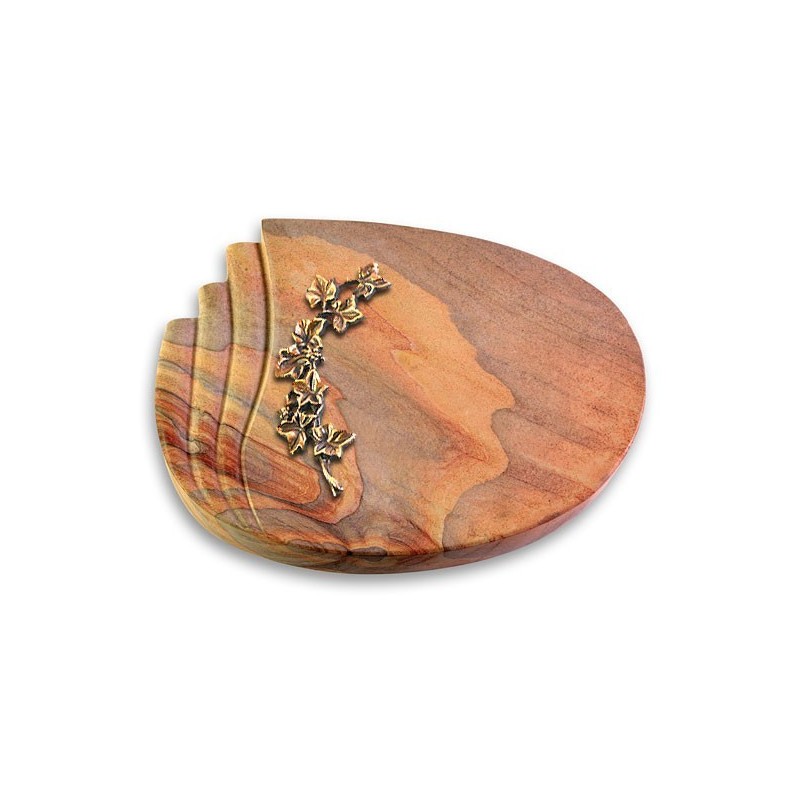 Grabstein Waves/Rainbow Efeu (Bronze)