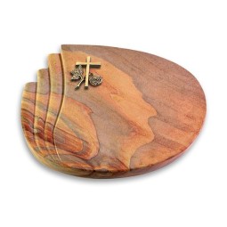 Grabstein Waves/Rainbow Kreuz 1 (Bronze)