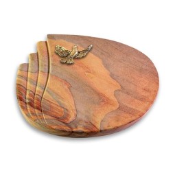 Grabstein Waves/Rainbow Taube (Bronze)