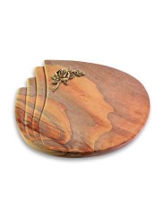 Grabstein Waves/Rainbow Rose 1 (Bronze)