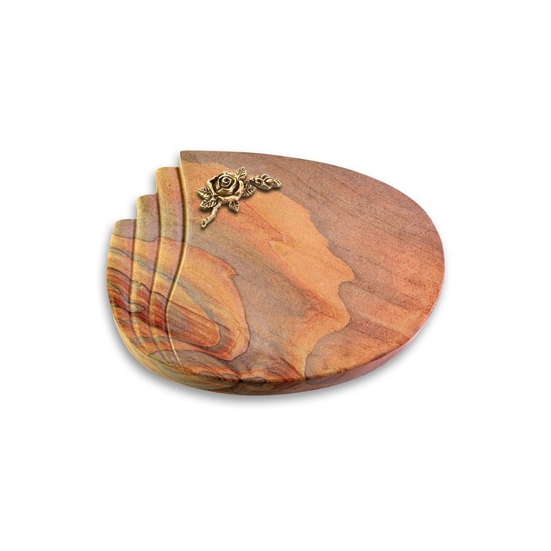 Grabstein Waves/Rainbow Rose 1 (Bronze)