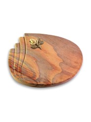 Grabstein Waves/Rainbow Rose 3 (Bronze)