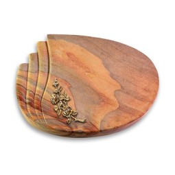 Grabstein Waves/Rainbow Rose 5 (Bronze)