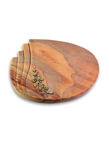 Grabstein Waves/Rainbow Rose 5 (Bronze)