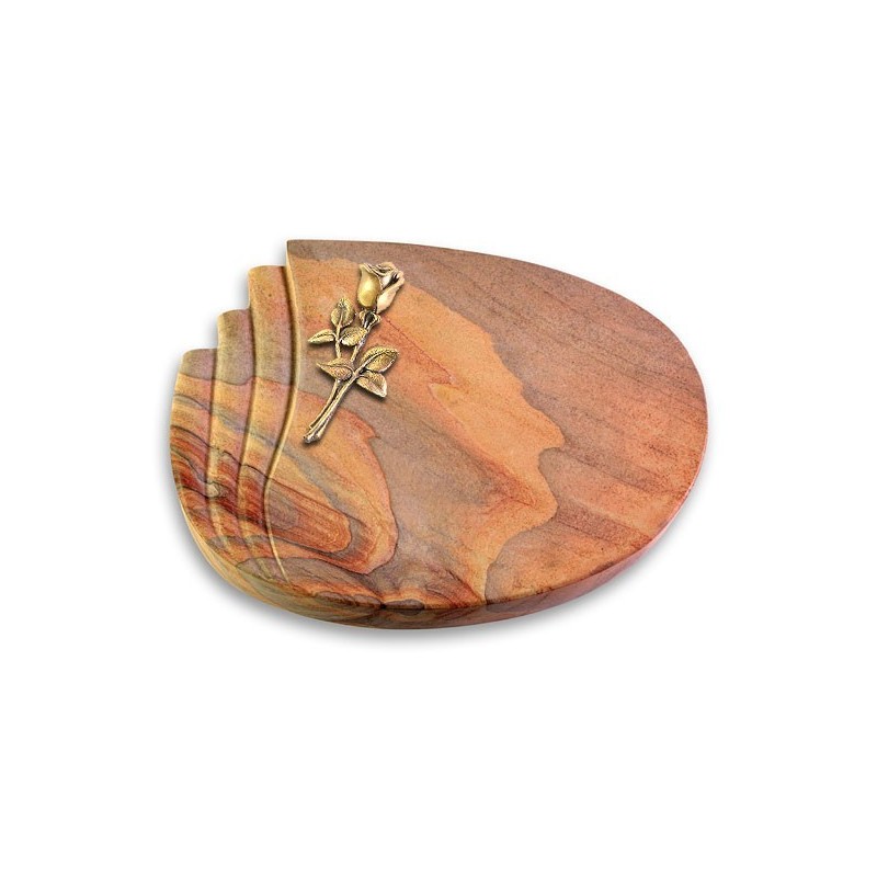 Grabstein Waves/Rainbow Rose 8 (Bronze)