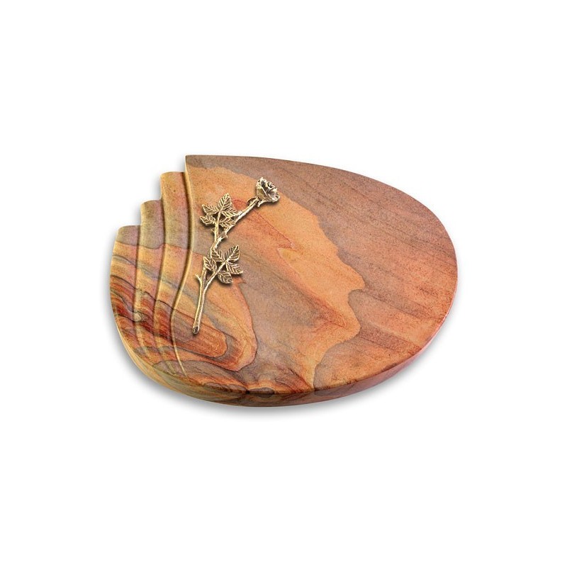 Grabstein Waves/Rainbow Rose 9 (Bronze)