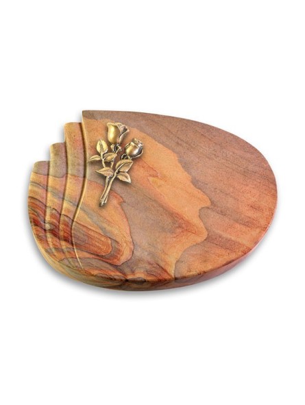 Grabstein Waves/Rainbow Rose 11 (Bronze)