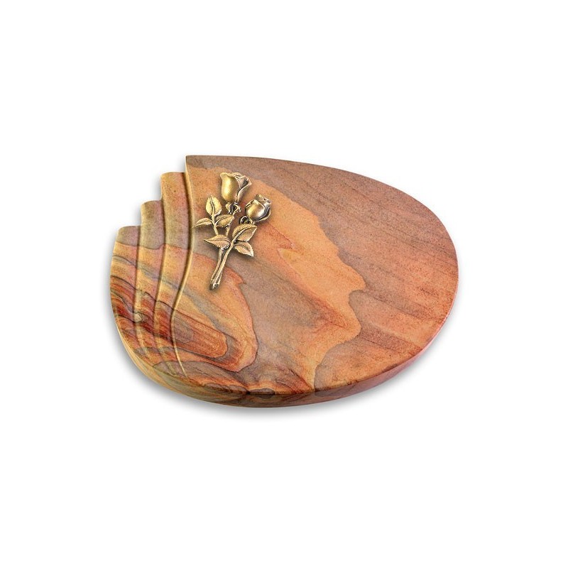 Grabstein Waves/Rainbow Rose 11 (Bronze)