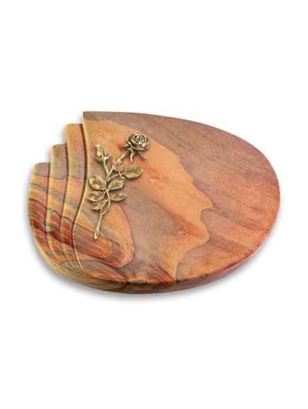 Grabstein Waves/Rainbow Rose 13 (Bronze)