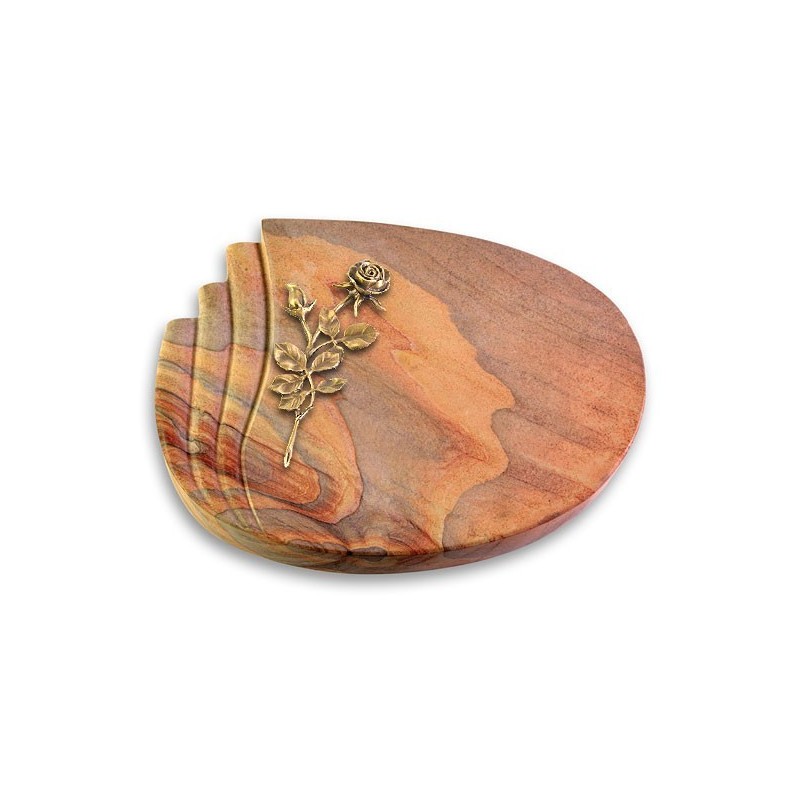 Grabstein Waves/Rainbow Rose 13 (Bronze)