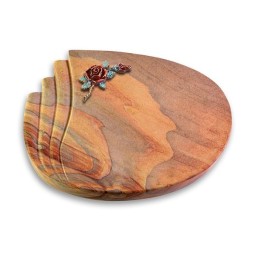 Grabstein Waves/Rainbow Rose 1 (Color)