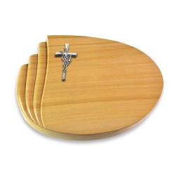 Grabstein Waves/Woodland Kreuz/Ähren (Alu)