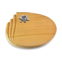 Grabstein Waves/Woodland Rose 4 (Alu)