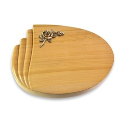 Grabstein Waves/Woodland Rose 1 (Bronze)