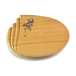 Grabstein Waves/Woodland Rose 2 (Bronze)