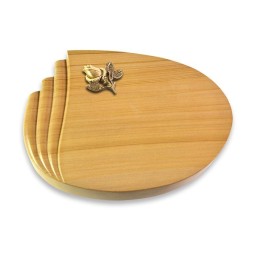 Grabstein Waves/Woodland Rose 3 (Bronze)