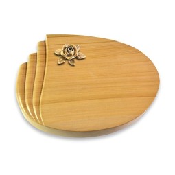 Grabstein Waves/Woodland Rose 4 (Bronze)