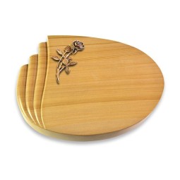 Grabstein Waves/Woodland Rose 6 (Bronze)