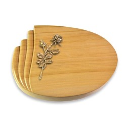 Grabstein Waves/Woodland Rose 13 (Bronze)