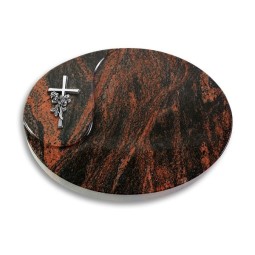 Grabstein Yang/Aruba Kreuz/Rose (Alu)