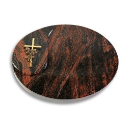 Grabstein Yang/Aruba Kreuz/Rose (Bronze)