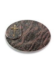 Grabstein Yang/Himalaya Kreuz/Ähren (Bronze)