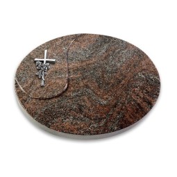 Grabstein Yang/Paradiso Kreuz/Rose (Alu)