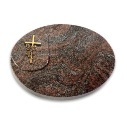 Grabstein Yang/Paradiso Kreuz/Rose (Bronze)