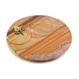 Grabstein Yang/Rainbow Rose 3 (Bronze)