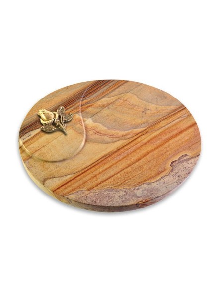 Grabstein Yang/Rainbow Rose 3 (Bronze)