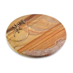 Grabstein Yang/Rainbow Rose 6 (Bronze)