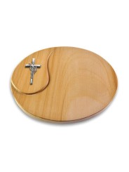Grabstein Yang/Woodland Kreuz/Ähren (Alu)