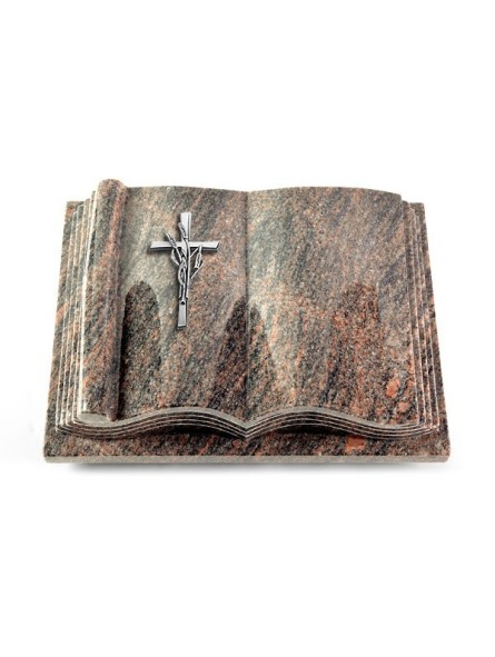 Grabbuch Antique/Himalaya Kreuz/Ähren (Alu)