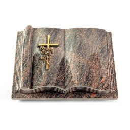 Grabbuch Antique/Himalaya Kreuz/Rose (Bronze)