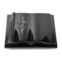 Grabbuch Antique/Indisch-Black Lilienzweig (Alu)