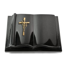 Grabbuch Antique/Indisch-Black Kreuz/Ähren (Bronze)