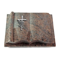 Grabbuch Antique/Paradiso Kreuz/Rose (Alu)