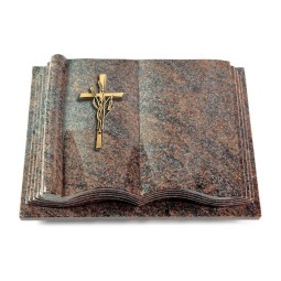 Grabbuch Antique/Paradiso Kreuz/Ähren (Bronze)