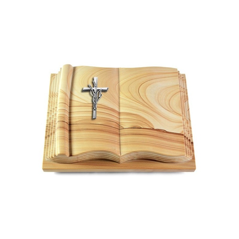 Grabbuch Antique/Woodland Kreuz/Ähren (Alu)