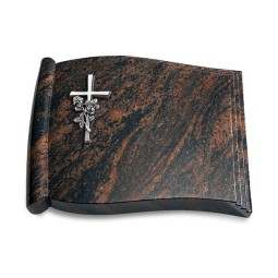 Grabbuch Biblos/Aruba Kreuz/Rosen (Alu)