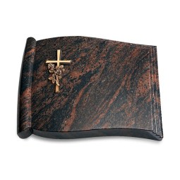 Grabbuch Biblos/Aruba Kreuz/Rose (Bronze)