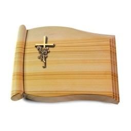 Grabbuch Biblos/Woodland Kreuz/Rose (Bronze)