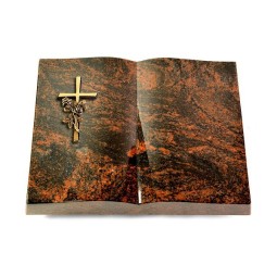 Grabbuch Livre/Aruba Kreuz/Rose (Bronze)